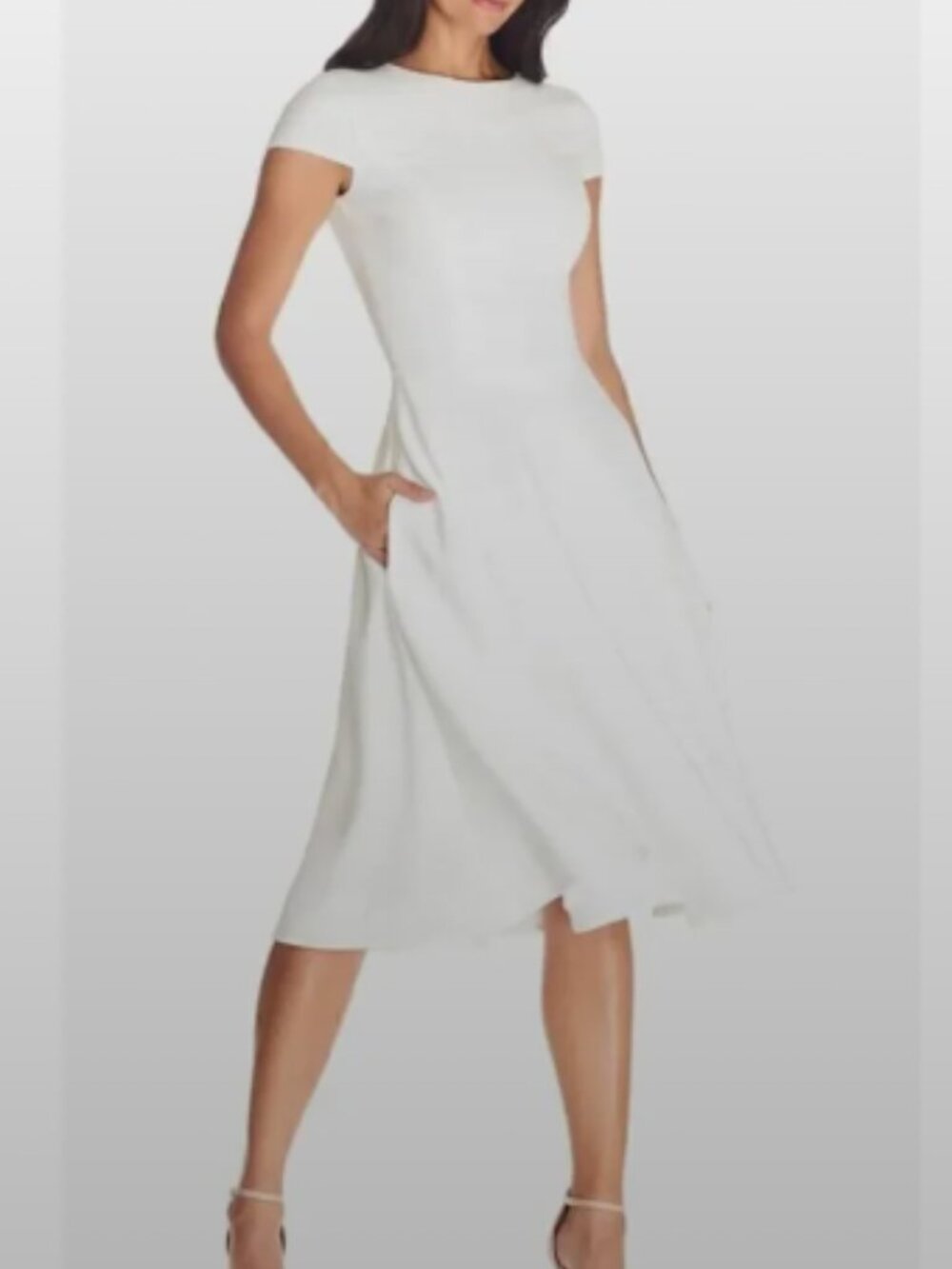 Dress The Population White A-Line Dress Party Special Occasion Size Small Womens